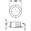 Luku rosett 32 x 12 mm, kroom