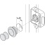 Luku rosett 32 x 12 mm, kroom