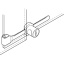Klaaslükandukse lukk 120 mm (kroom)