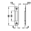 Luku vastusplaat 60 x 13 mm (nikkel)