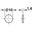 Magnet Ø10 mm, liimitav (metallik)