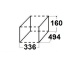 Väljatõmmatav garderoobikorv MESH 336 x 160 x 494 mm (valge)