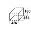 Väljatõmmatav garderoobikorv MESH 436 x 160 x 494 mm (valge)