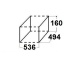 Väljatõmmatav garderoobikorv MESH 536 x 160 x 494 mm (valge)