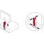 Kapi korpuse tüübel, ühendusdetail Häfele Ixconnect SC 8/25 (hall / punane)