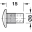 Ühendusmuhv M6 x 15 mm (nikkel)