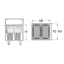 Pesukorvide mehhanism 450 mm HAILO Laundry-Carrier, antratsiit (korvid - valged)