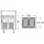 Pesukorvide mehhanism 450 mm HAILO Laundry-Carrier, valge (korvid - valge / sinine)
