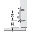 Hingetald H=0 mm (Clip Top)