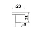 Nupp 23 mm (pronks)