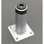 Reguleeritav kapijalg 100 mm Ø30 mm (ümar, matt kroom)