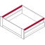 Matrix Box P vaikseltsulguva sisesahtli reeling, kandiline, 270 mm, hall
