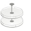 Häfele 4/4 karussell 731 mm (antratsiit / kroom / valge)