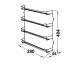 Maitseainepurkide riiul 390 x 404 mm (kroom)