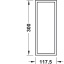 Sahtlisisu jaotus, PUIT 117.5x300x43 mm (saar, MUST)