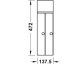 Fooliumrullide hoidik, PUIT 137.5x472x37.5 mm (saar, MUST)