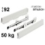 MOOVIT MX vaikseltsulguv sahtel, 92/600 mm, 50 kg (valge)