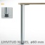 Baarilaua jalg ø60/↕1100 mm (lihvitud nikkel)