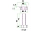 Soklijalg h=120mm, jalg + kinnitus (must)