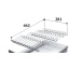 Maitseainete riiul-alus 281 x 463 mm (hall)