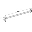 Riputuslattidele kinnitatav riidepuu toru 1000 mm (kroom)