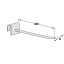 Kandur ovaalsele riidepuu torule 300 mm (kroom)