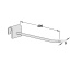 Kandur ovaalsele riidepuu torule 400 mm (kroom)