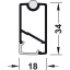 Kandiline riidepuutoru valgusribale, 2500 mm, valge
