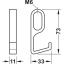Ovaalse riidepuutoru 30x14 mm konks, must