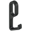 Ovaalse riidepuutoru 30x14 mm konks, must