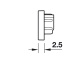 Alumiiniumprofiili Loox5 2102 otsalõpetus (must)