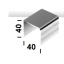 Alumiiniumraamukse ülemine jooksusiin, 1 rada, 4000 mm (alumiinium)