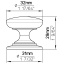 Nupp 32 x 28 x 32 mm (kuldne)