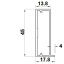 Alu.raam 45 x 17,8, 2,75m  A11 lai, liim, alumiinium