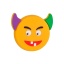 Nupp 55 mm Emoji sarvedega