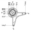 Baarilaua jalg ø60/↕1100 mm (kroom)