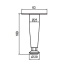 Reguleeritav kapijalg, H=100mm, Ø25 mm (koonus, kroom)