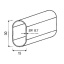 Ovaalne riidepuu toru 30x15 mm, 3 m (hall)