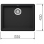 Graniitvalamu QUADRO N-100 ja segisti Epos FIX komplekt (must metallik / onyx)