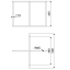 Lauaraam 598 x 440 mm, (must)