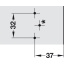 Hingetald H=0 mm (Clip Top)
