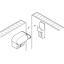 Vedrulukk 34 x 27 mm "Mini Latch" (nikkel/valge)