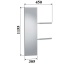 Peegel liuguritel 1155 x 305 mm (hõbe)