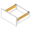 Sahtlikülje lisakõrgendus - perfo 500 x 64 mm (hall)