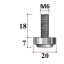 Kapijalg M6 (metallik/must)