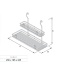 Reelingule riputatav 2-osaline riiul  (MUST, RAL9005) 450x185xh335mm