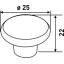 Nupp ø25 mm (valge)