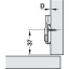 Hinge klipptald H=2 mm, hingele Metalla 310 SM, must