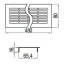 Tuulutusrest 480 x 80mm, valge