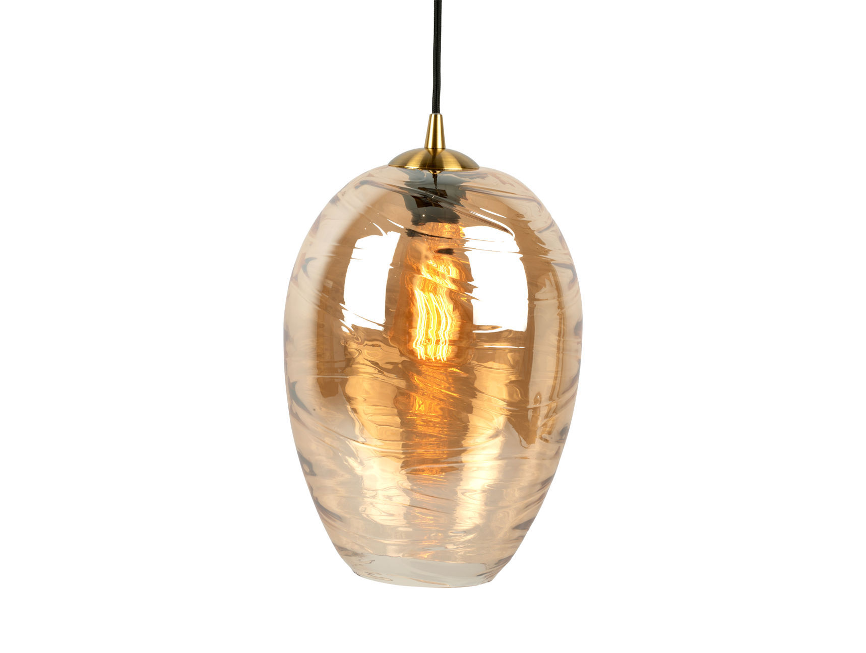 Glamour Globe Cone Amber  - brūns griestu lampa